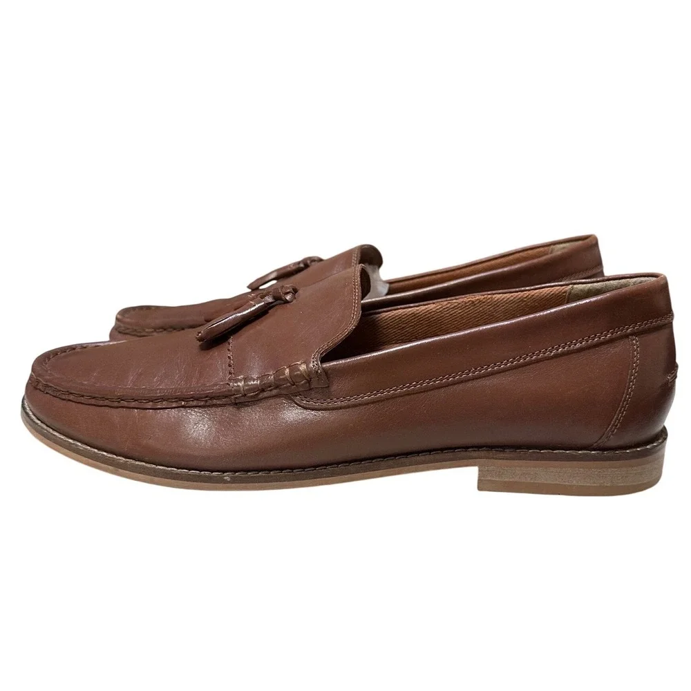 ASOS Design Mens Leather Tassel Loafers Brown Size 14 112658727 Preppy Business